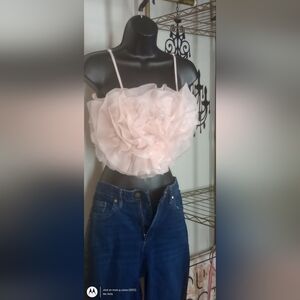 Top. Live4Truth. Tulle Cami. Soft Pink. Size M.